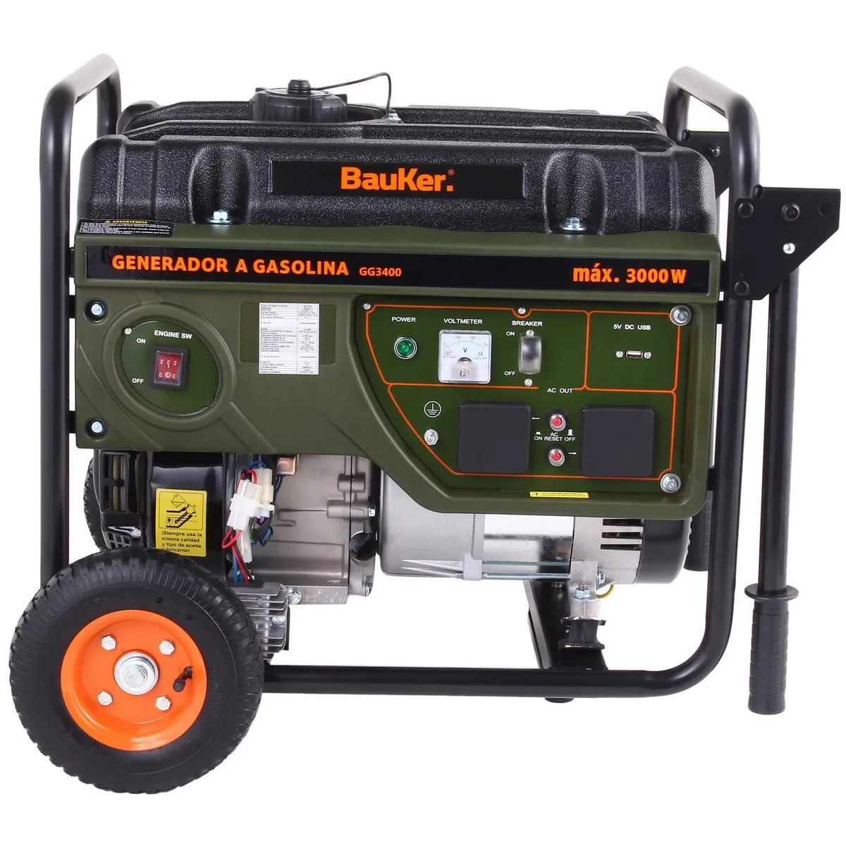 Generador Eléctrico 3400w (M GG3400) Bauker - Imagen 2
