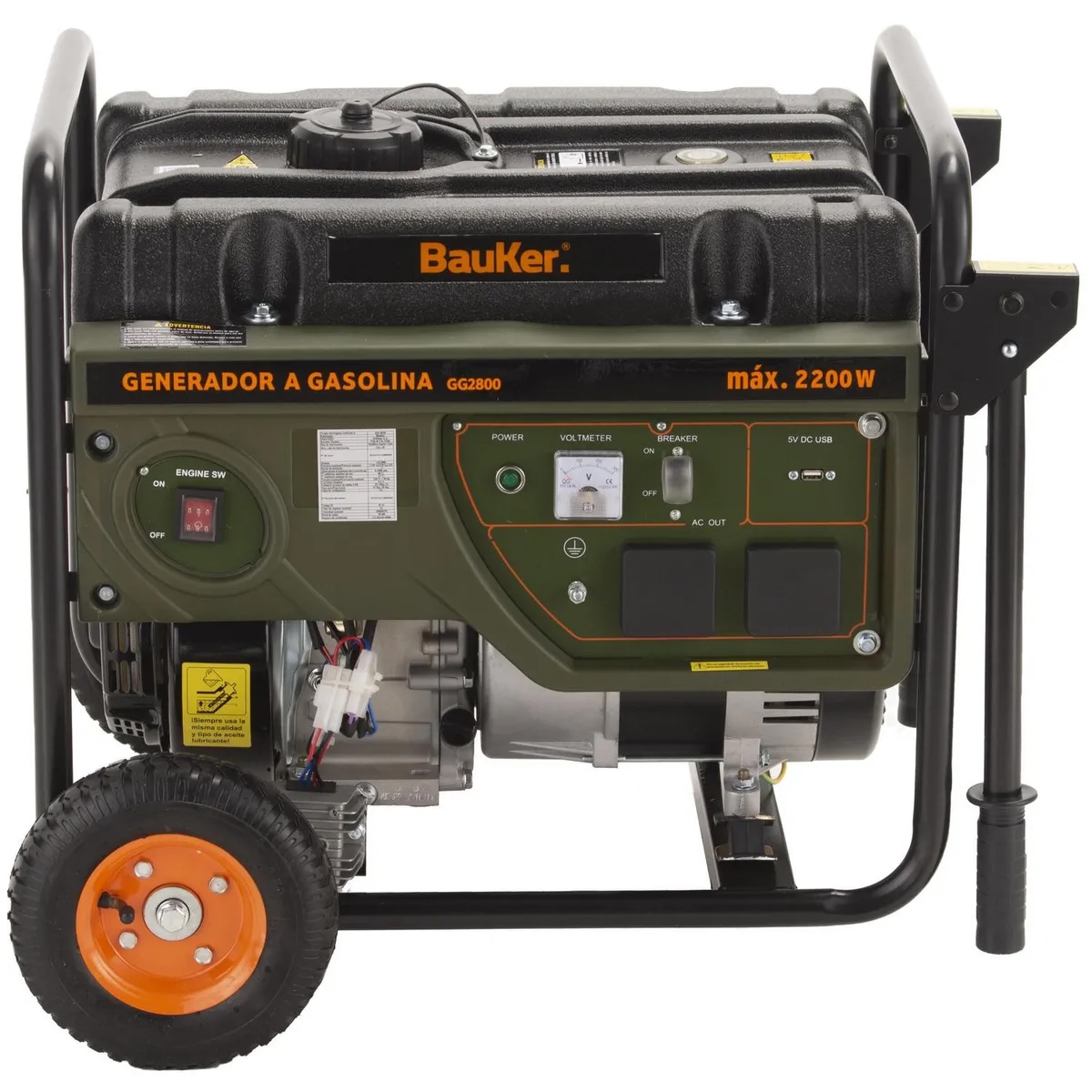 Generador Eléctrico 2200 w (M GG2800) Bauker - Imagen 2